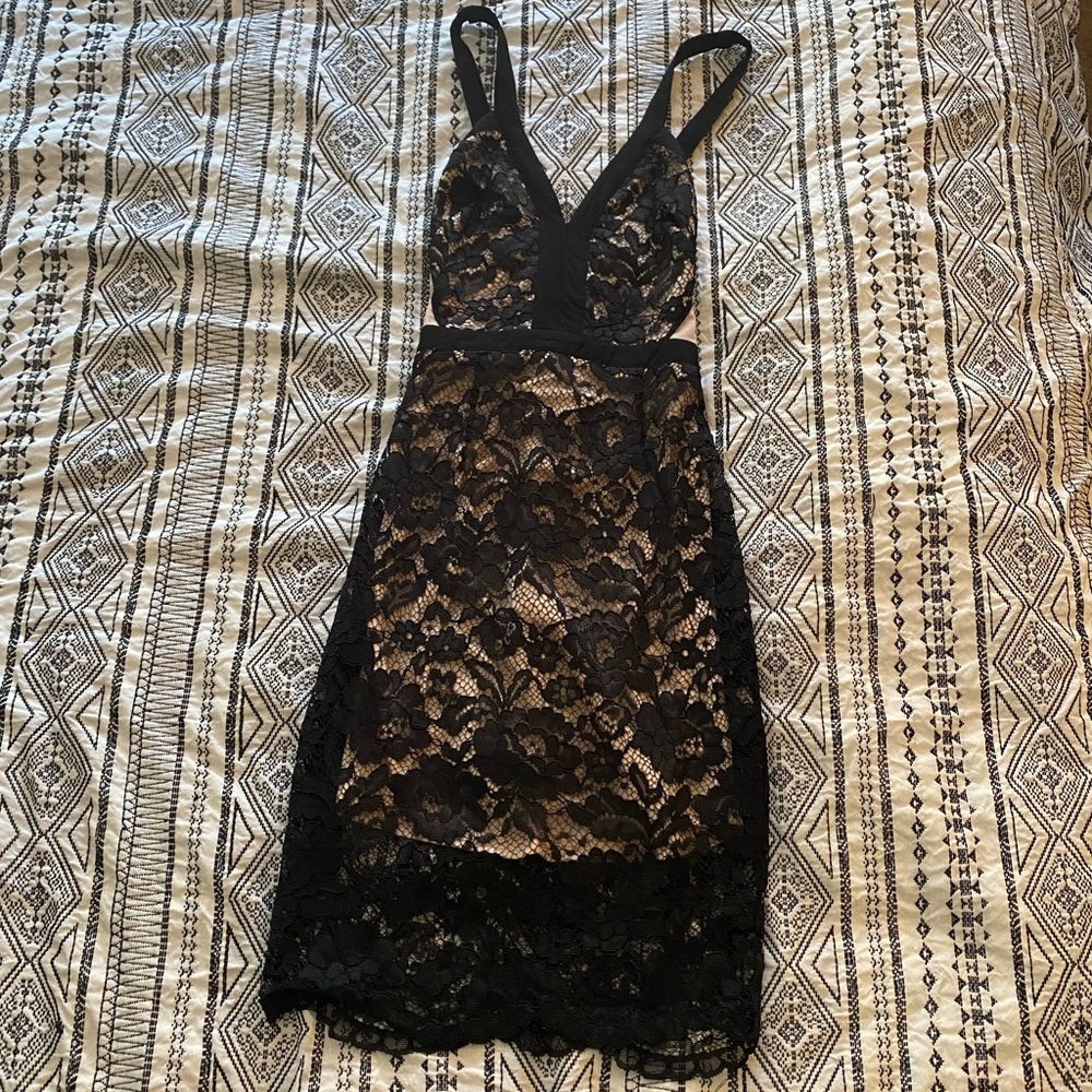 Black lace dress